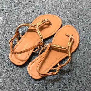 Gold Braided Sandals